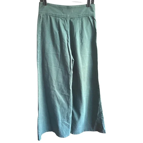 Free People We‎ The Free Youthquake Green Wide Leg High Waist Pants 30 - Picture 4 of 8